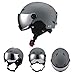 Menolana Snowboard Helmet Ski Helmet with Goggles Headgear with Ski Goggles Ear Cover Warm Shockproof Windproof Snow Helmet Ski Helmet, S Dark Grey