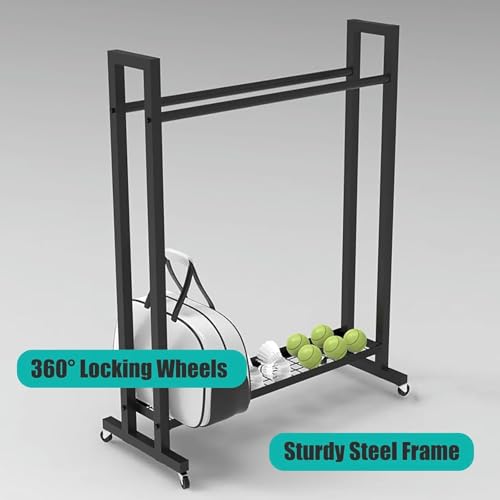 Chariot en acier de grande taille pour stocker les raquettes - 3