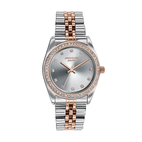 Image of Sonata Bi Metal Breeze Quartz Silver Round Dial Women's Watch | Stainless Steel Material | Multi Color Band - SP80118KM01