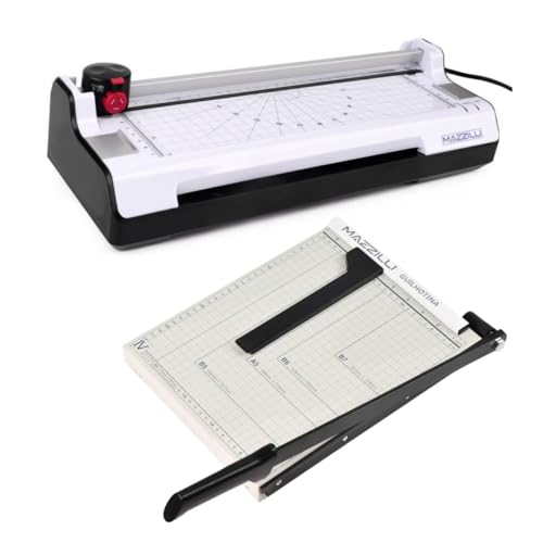 Kit Plastificadora Refiladora 3x1 A4 + Guilhotina Cortadora Com Trava Kp11 (220, Volts)