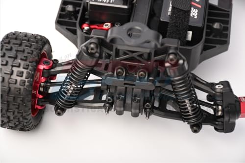 Palumma Front Drive Shaft for ARRMA 1/14 Mojave GROM Medium Carbon Alloy Steel, 7075 Wheel Hex for ARRMA 1/14 Mojave GROM MEGA 380, Upgrade Accessories (Red)