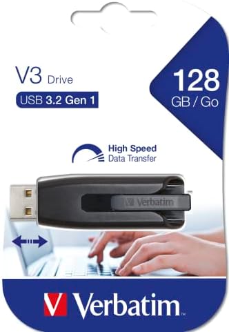Verbatim V3 Slide N Lock Pamięć 128 GB USB 3