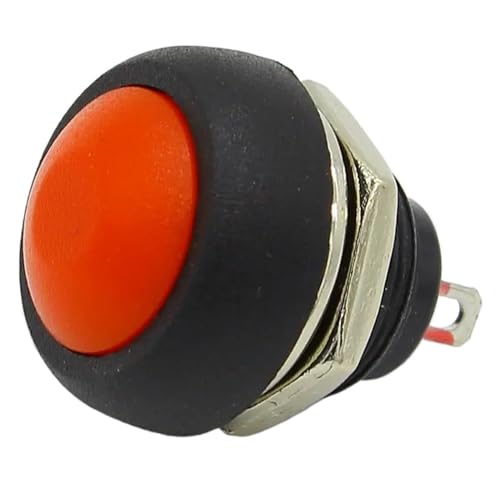 Bouton-poussoir momentané 12mm avec retour automatique étanche IP67 jaune