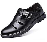 (ダダウン)DADAWEN メンズ ビジネスシューズ 穴付き 通気性抜群 紳士 オフィスシューズ 柔らかい 滑り止め 通勤 発表会 ブラック 25cm