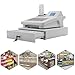 Cash Register 48-Button LCD Digital POS System Cash Management System Terminal Printer,1000PUL|200 Dept|50 Clerks|8 Payment Terms,Money Detector Lamp,Reporting Function,White