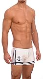 Men's New Sailor Boxer Square Cut Swimsuit by Gary Majdell Sport