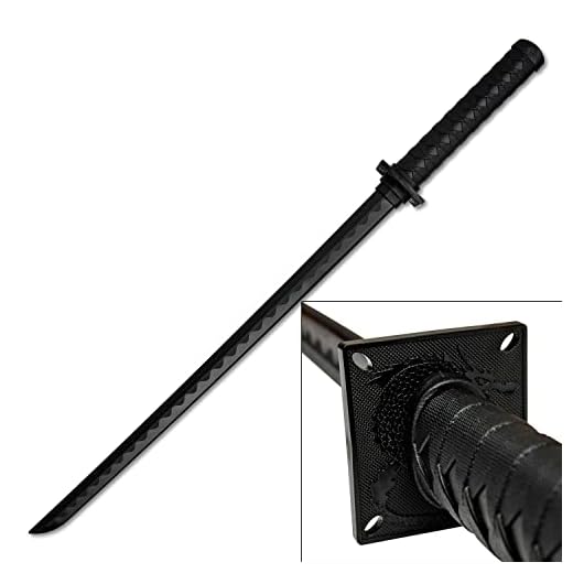 BladesUSA 1801PP Martial Arts Polypropylene Ninja Sword Training Equipment – 33.5-inches Overall, Self Defense, Training, Safe, Easy, Fun, Cosplay, Martial Arts Black