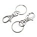 BFlowerYan Silver Tone Metal Trigger Lobster Clasp Key Chain Keyring 2 Pcs