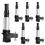 DWVO Ignition Coil Pack for Buick Allure Enclave LaCrosse Rendezvous - Cadillac CTS STS SRX - Chevrolet Traverse Vectra - Saab Saturn 2.8L 3.6L V8 - Set of 4