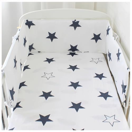 WXJHNYBS Protector Cuna, Suave,Transpirable Chichonera Cuna Lavable,Protección Integral Parachoques Cuna Bebe para Cunas (420x30cm)