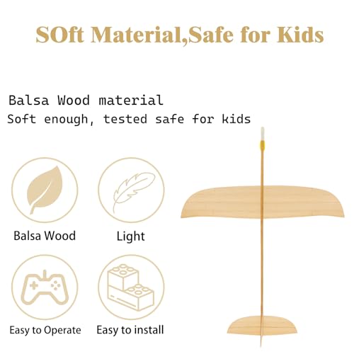 Barsha Space Balsa Wood Airplane Toys Set | Wooden Airplane Kits | 1 Set Balsa Wood Glider Planes Model Toy Airplane Kits | Classic Toys for Adult
