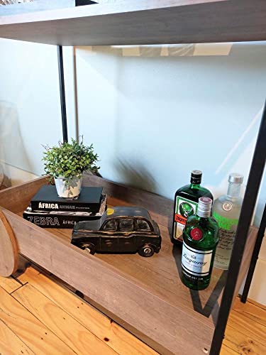 Carrinho Chá/Bar Industrial Artesano Vermont/Preto