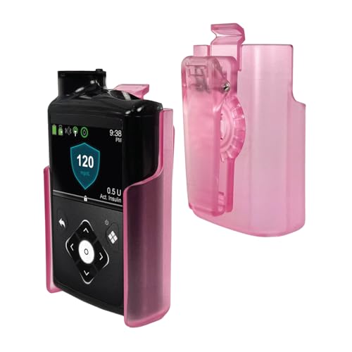 Étui pour pompe à insuline Medtronic rose en plastique durable idéal pour le sport et bouger