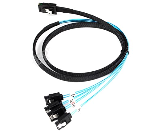 Cable Mini SAS SFF 8087 a SATA 4 Puertos 1 Metro
