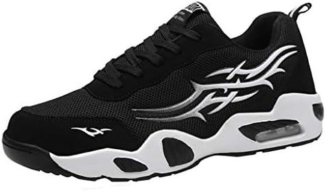 Haforever Men's Trail Running Shoes Mesh Breathable Sneakers Lightweight Fashion Athletic Gym Shoes Casual Tennis Sport Shoes White