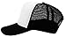 QML Trucker Cap Mesh Hat with Solid, Two Tone Colors and Adjustable Snapback Strap and Small Braid (2 Tone, White/Black)