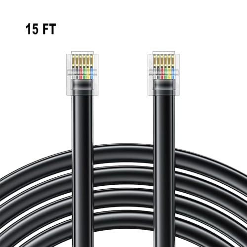 Cable RJ12 6P6C recto macho a macho para telfono y datos 4 uds 2