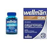 Bundle of Multivitamin Chewable Vegan Gummies for Men, Wellman + Vitabiotics Wellman Skin Technology - 60 Tablets, Pack of 1