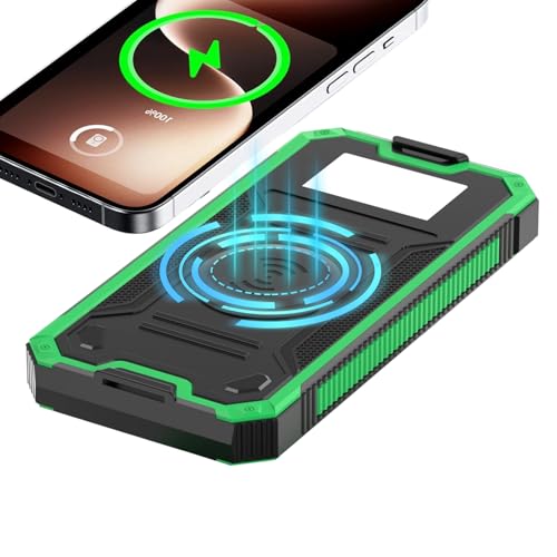Batería externa solar | 10000 mAh linterna LED, paquete de batería solar cargador de teléfono inalámbrico | para camping, senderismo, pesca, festival de música, teléfono inteligente, cámara tableta