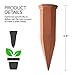 Plant Self-Watering Stakes for Indoor Outdoor Plants (4 Count) Terracotta Plant Watering Spikes for Recycled Wine Bottles to Water Plant at Home or on Vacation - Automatic Irrigation System for Plants