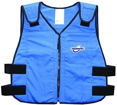 COOLING VEST - Blue - M/L Fits 100-175 lbs - With Phase Change Cool Pax & Cooler Bag