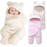 XingYue Direct Bebé recién Nacido Niños Niñas Lindo Cachemir Hecho A Mano Suave Felpa Recepción Manta Dormir Envolver Swaddle (Color : White)