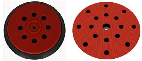 DFS Almohadilla de Lijado para HILTI WFE 150E - Discos de Lijado de Velcro Ø 6" 150mm - Plato de Apoyo para 17 -Agujero para la extracción de Polvo - Duro Medio y Suave Disponible