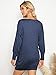 ZANZEA Women's V Neck Long Sleeve Casual Oversized Baggy Tops Loose Blouses Pullover Tunic Sweater Sweartshirt Dress Blue Large