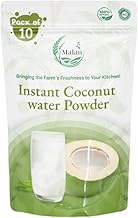 MALAN AGRO INDUSTRIES Instant Coconut Water Powder, Natural Concentrated, Pack of 10, Easy Mix
