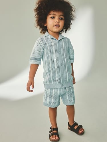 Conjunto de ganchillo para niños NEXT de dos piezas con camisa de manga corta transpirable 6