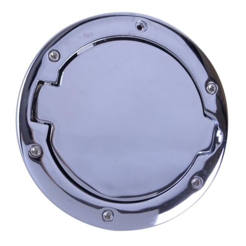 beler Silver Chrome Fuel Filler Gas Tank Cap Door Cover Lid Fit for Jeep Wrangler JK 2007-2017