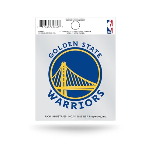 Rico Industries NBA Basketball Golden State Warriors Small Static Cling