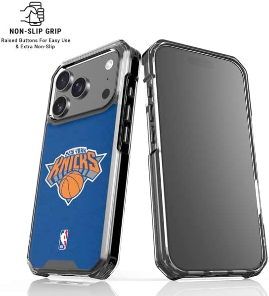 Skinit Clear Phone Case Compatible with iPhone 17 Pro - Officially Licensed NBA New York Knicks Distressed Design