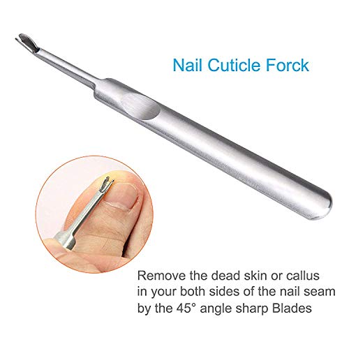 RKPM HOMES By 4Pcs Ingrown Toe Nail Clippers Tool Set, Stainless Steel Professional Ingrown or Thick Toenails Trimmer, Nail Clipper, Cuticle Fork, Nail File, Nail Cleaner Tool... - Image 3