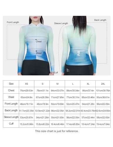 INBIKE Camisa feminina de ciclismo de manga comprida, respirável de secagem rápida com 3 bolsos tras