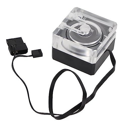 Water Cooling Pump, PC Water Cooling Integrated Mute Water Cooler Pump for PC Water Cooling Systems for PC 500L/H G1/4 Thread Water Pump, Support PWM Speed Regulation 500L/H