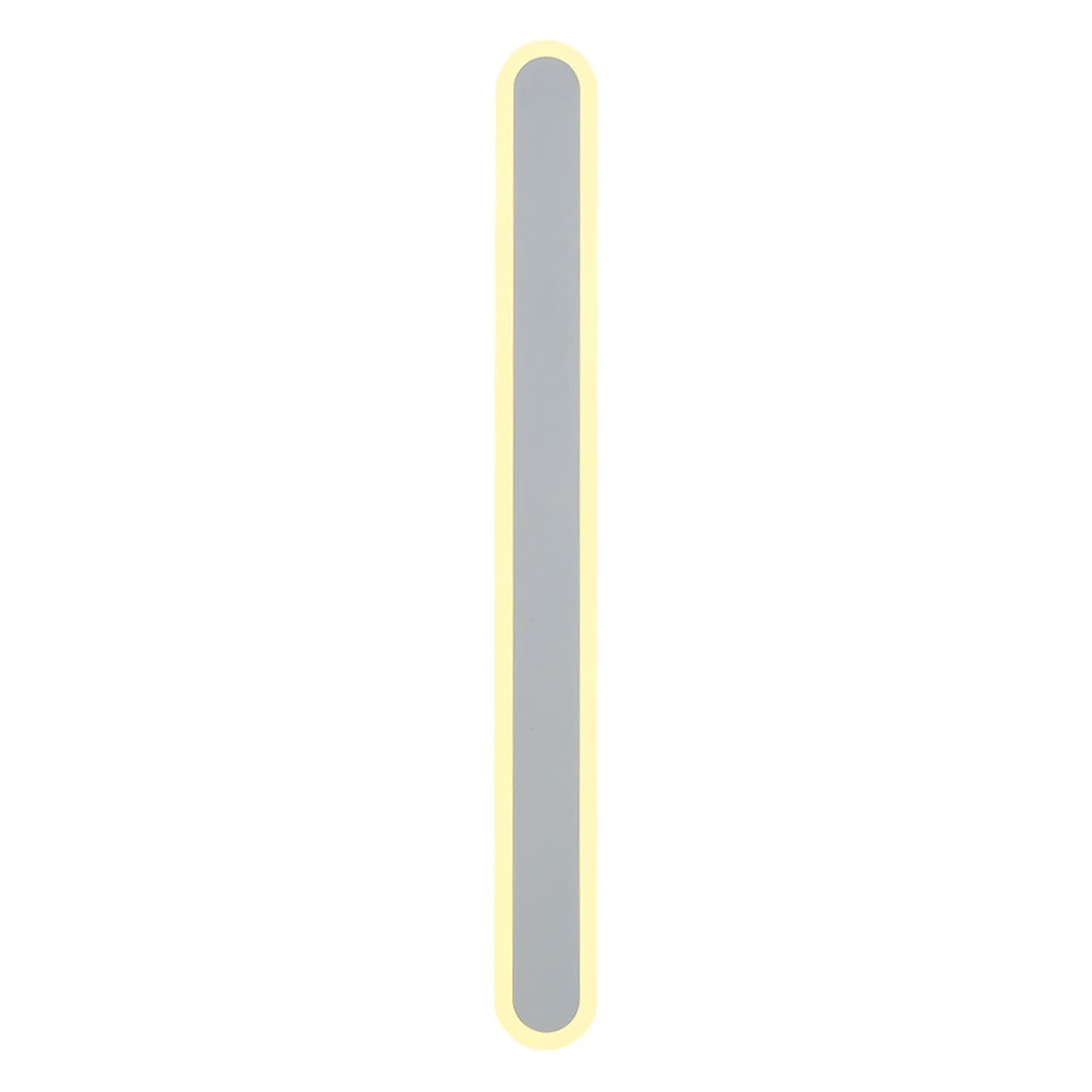 SILVASILNEX White wall lamp Bedroom one-Word Round Edge led wall lamp Nordic Strip lamp Corridor Aisle Study Bedside wall lamp(White[60CM] warmlight)