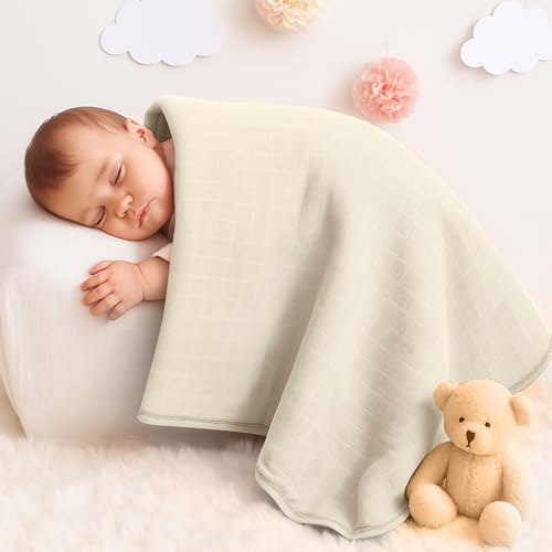 Image of Preboun 4 Pcs Muslin Hooded Baby Towels,32 inchx 32 inch Cotton Newborn Bath Towel Muslin Infant Baby Blankets Absorbent Unisex Newborn Registry Gift for Girls Boys(Purple Series)
