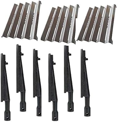 BBQ Repair kit For 810-4415-2, 810-4415-3 (Pro Series 4415), Brinkmann 810-4415-0 (Pro Series 4415), 810-4415-1, 810-4675-0 (Pro Series 4675) Gas Models Includes 3 Heat Tamers and 6 Cast Burners