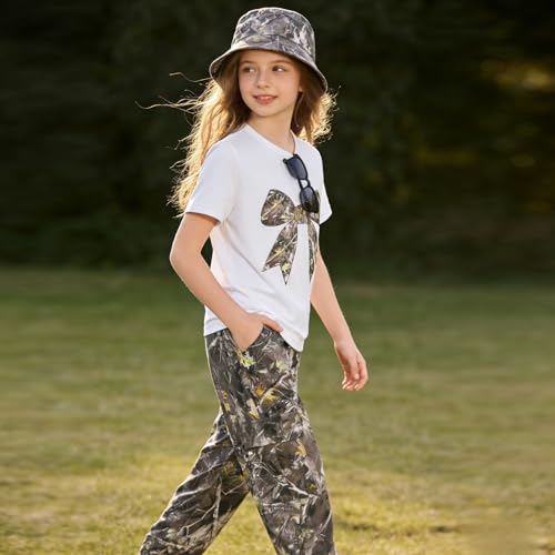 Image of Tween Girl Clothes 2 Piece Outfit Summer Short Sleeve Top + Jogger Pants Spring Fall Clothing Set Size 4-14 Years