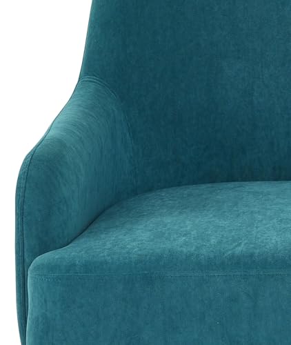 Sillón moderno terciopelo verde azuloso miniatura 3