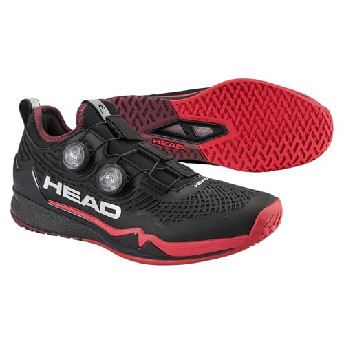 Chaussures de tennis légères ajustées HEAD Endure Pro BOA homme noir rouge taille 11 - 2