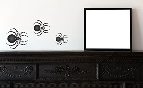 Spider Stencil - 7 x 7.5cm (M) - Reusable Halloween Animal Insect Bug Wall Stencil Template - Image 3