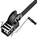 VEVOR Hand Winch, 3500 lbs Pulling Capacity, Boat Trailer Winch Heavy Duty Rope Crank with 33 ft Polyester Strap and Two-Way Ratchet, Manual Operated Hand Crank Winch for Trailer, Boat or ATV Towing