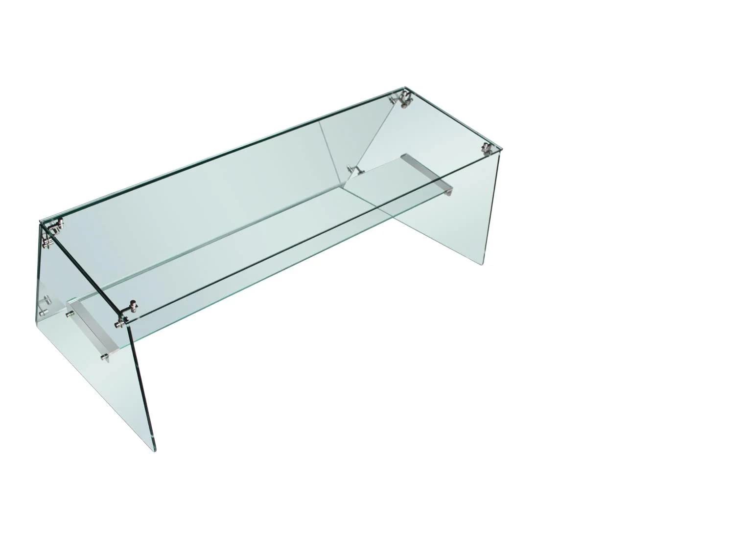 Polar Refrigeration Ice Cream Dessert Glass Surround Freezer Top, Hygienic Buffet Service Barrier, Fits Polar Refrigeration Deep Freezer GM499, Dimensions: 200(H)x1195(W)x654(D)mm | DF687