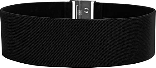 BlackButterfly Wide Elastic Waist Cinch Stretch Waistband Retro Vertical Clasp Buckle Belt2