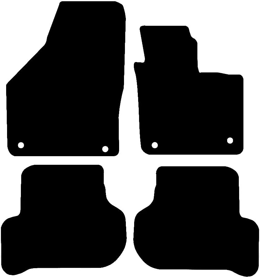 Car Mats for Volkswagen Golf Plus 2010-2014 MK6-4 Piece Set - 4 Clips