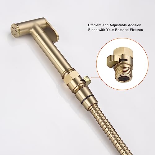 Chuangtim Brushed Nickel Water Flow Control Valve, G1/2" Shower Head Flow Control Valve, Angle Simple Brass Shut Off Valve For Handheld Shower, Water Pressure Regulator Replacement For Shower System #TOP3