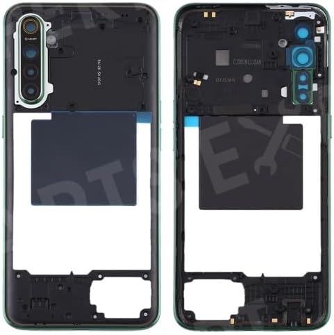 Replacement LCD Frame Chrome Beze Housing Body Compatible with Realme XT Green with Power Volume Buttons