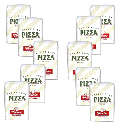 Harina especial para pizza FRANCINE tipo '00' – Paquete de 10 x 1 kg | Harina blanca fina para pizzas
